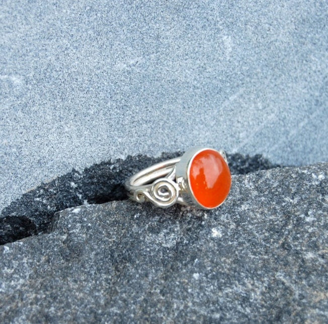 Orange Carnelian Ring