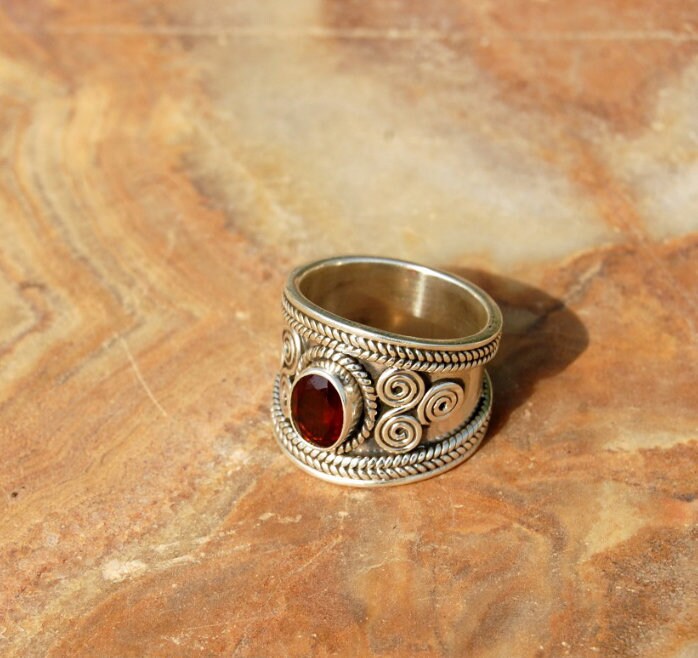 Garnet Victorian Statement Ring