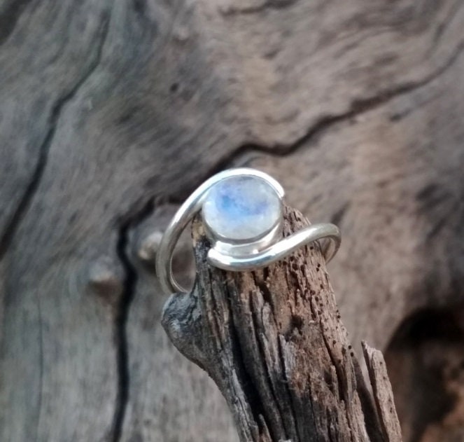 Rainbow Moonstone Ring