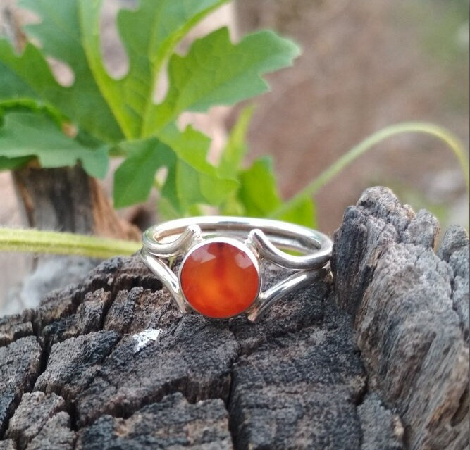 Orange Carnelian Ring