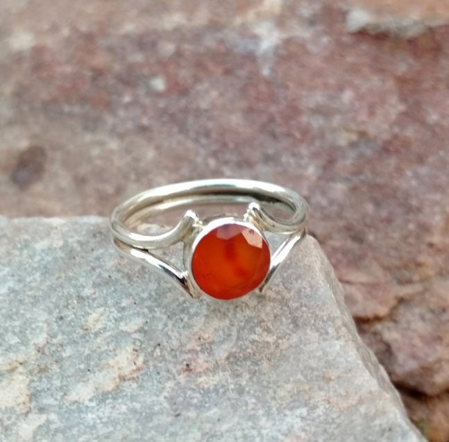 Orange Carnelian Ring