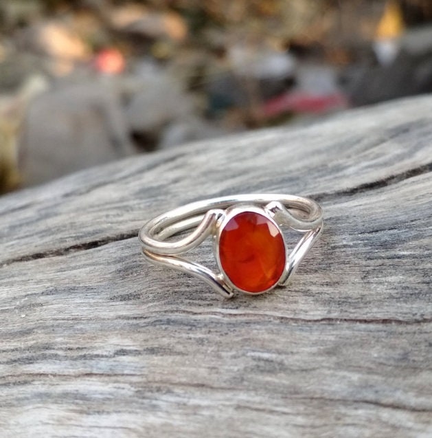 Orange Carnelian Ring
