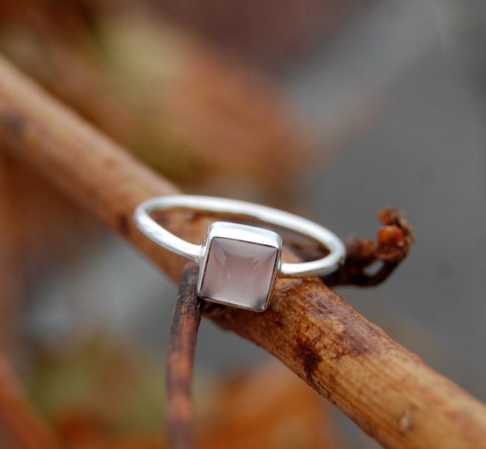 Pretty Pink Chalcedony Ring