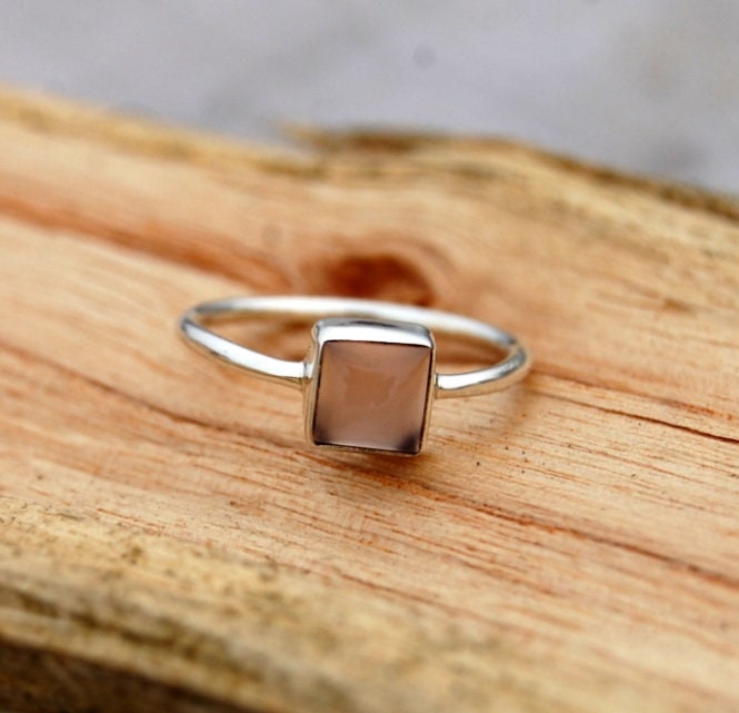 Pretty Pink Chalcedony Ring