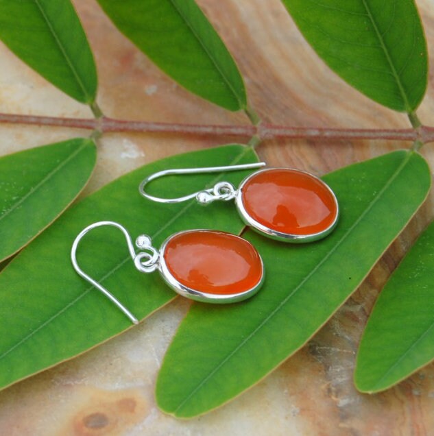 Orange Carnelian Earrings