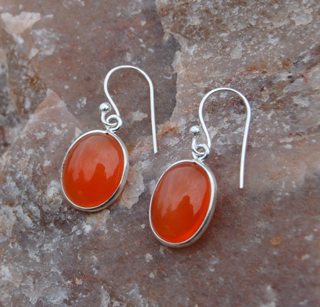 Orange Carnelian Earrings