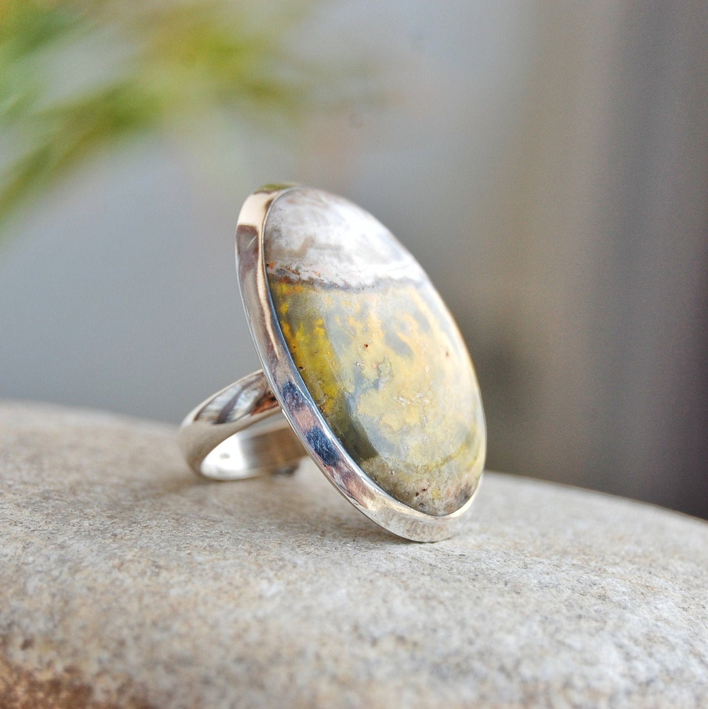 Big Bumble Bee Jasper Statement Ring