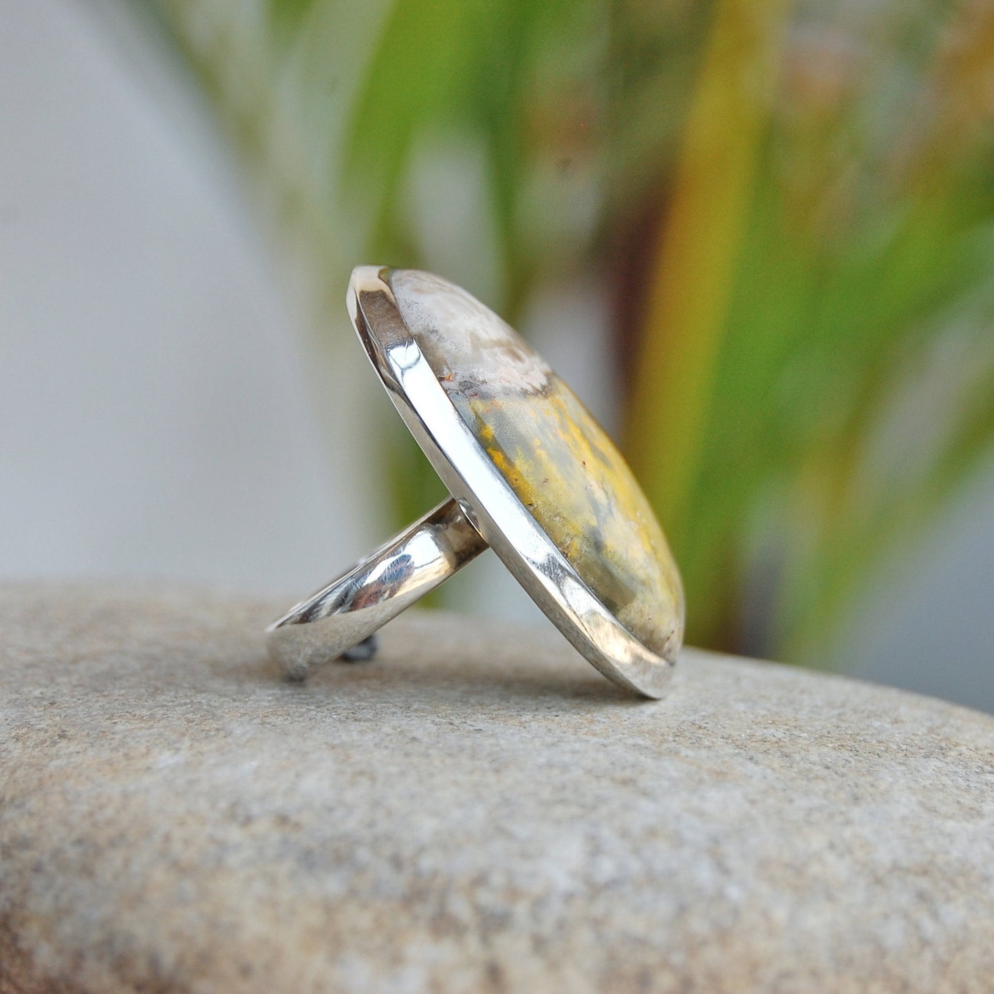 Big Bumble Bee Jasper Statement Ring