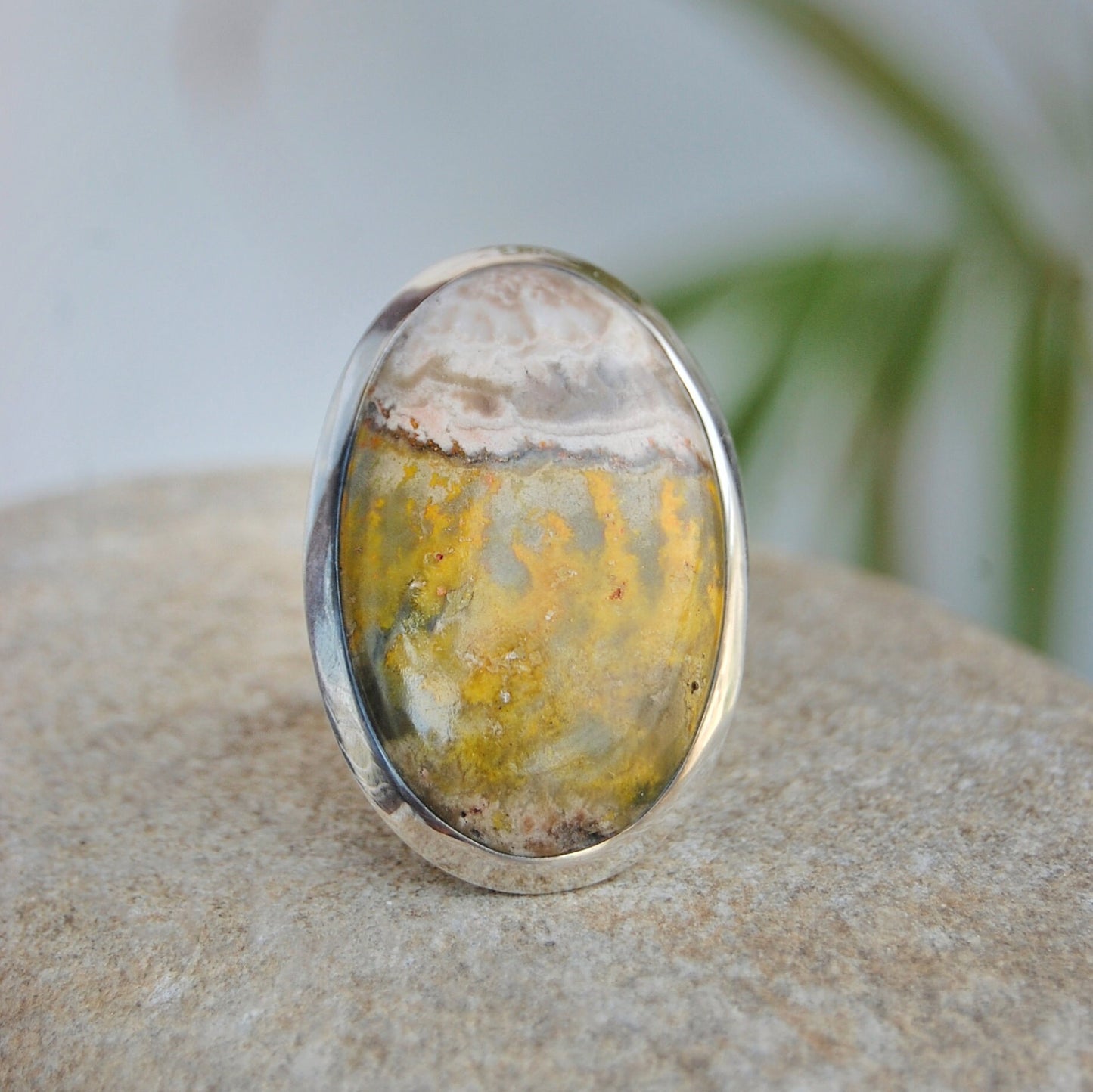 Big Bumble Bee Jasper Statement Ring