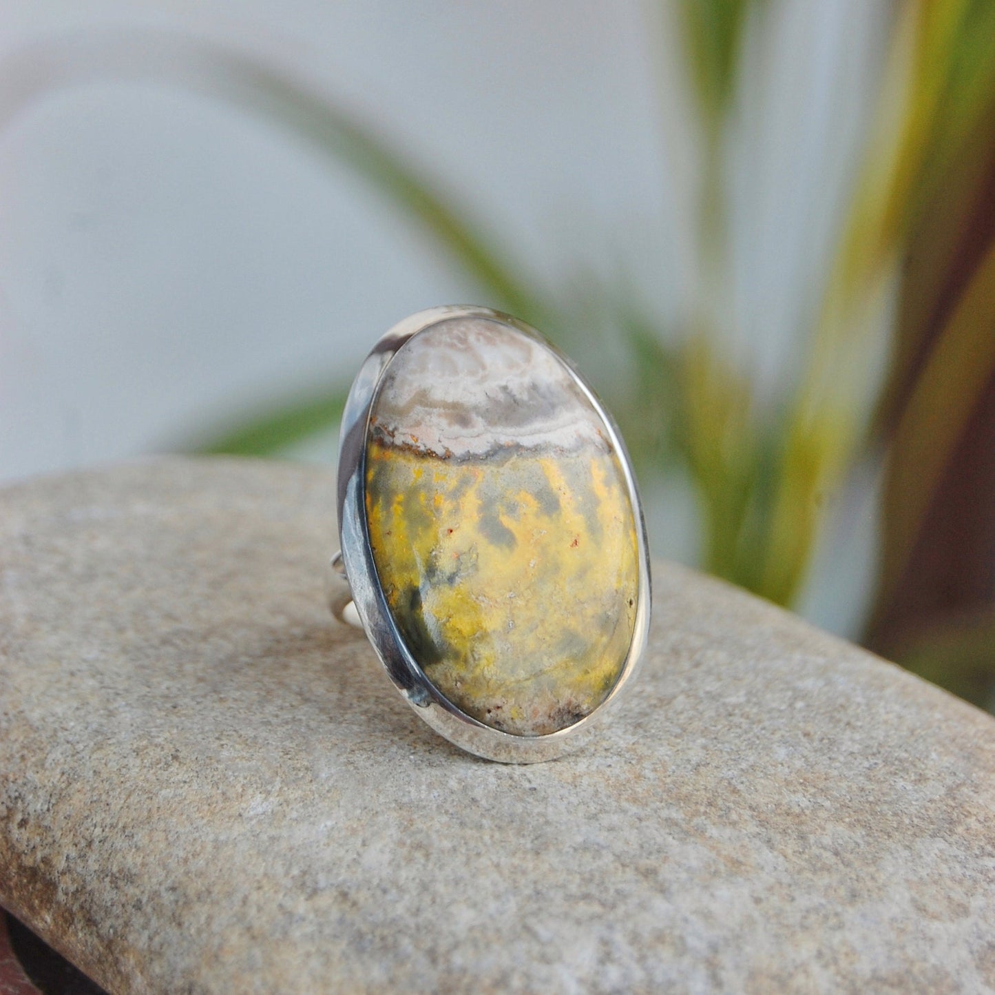 Big Bumble Bee Jasper Statement Ring