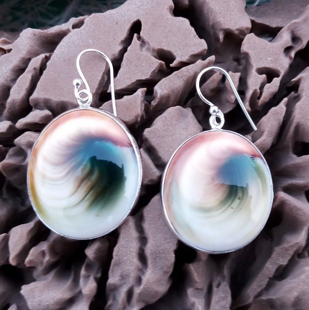 Healing Third Chakra Earrings, Shiva Eye Earrings