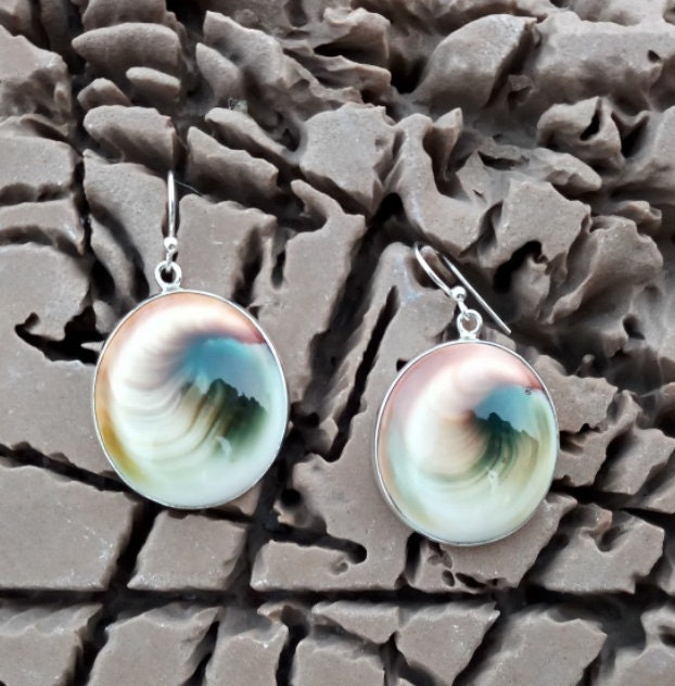 Healing Third Chakra Earrings, Shiva Eye Earrings