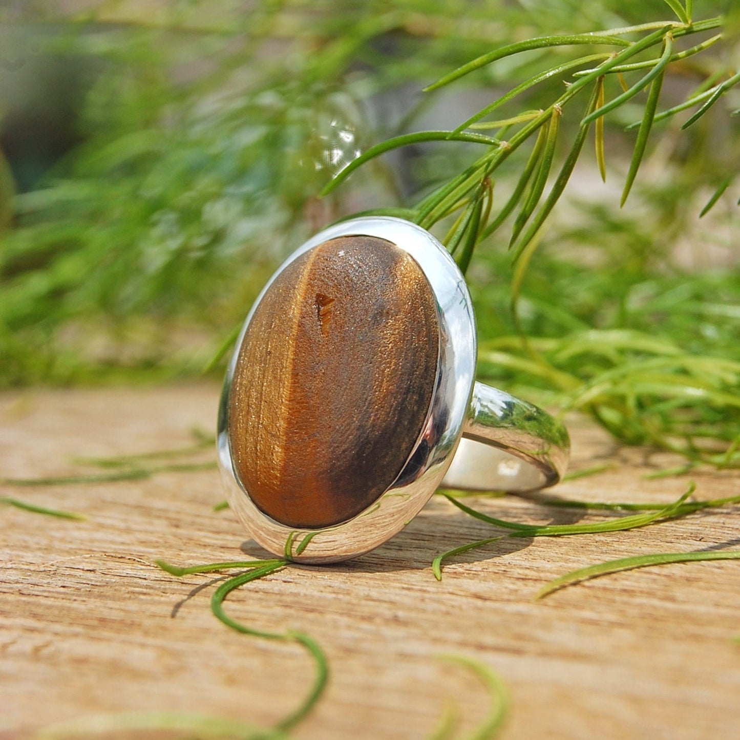 Tiger Eye Statement Ring