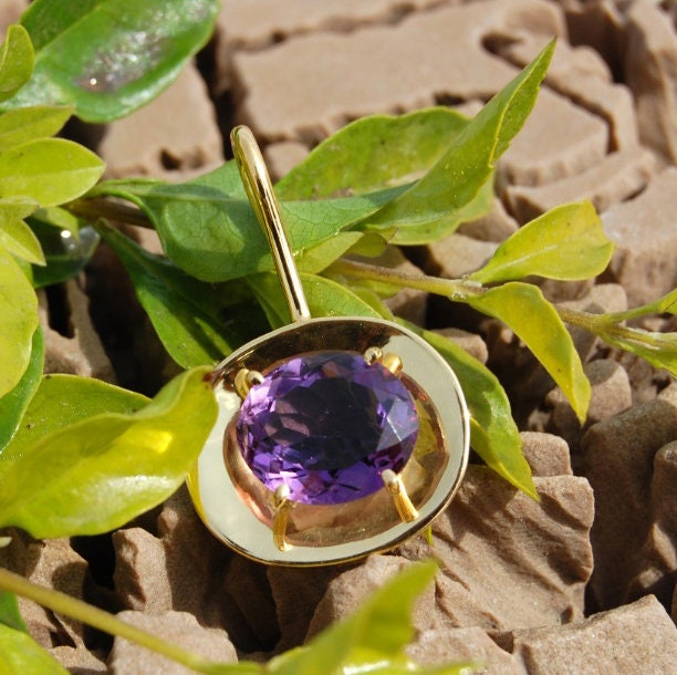 Amethyst Gold Plated Pendant