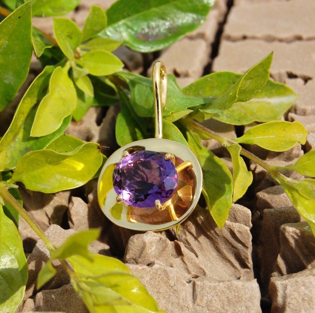 Amethyst Gold Plated Pendant