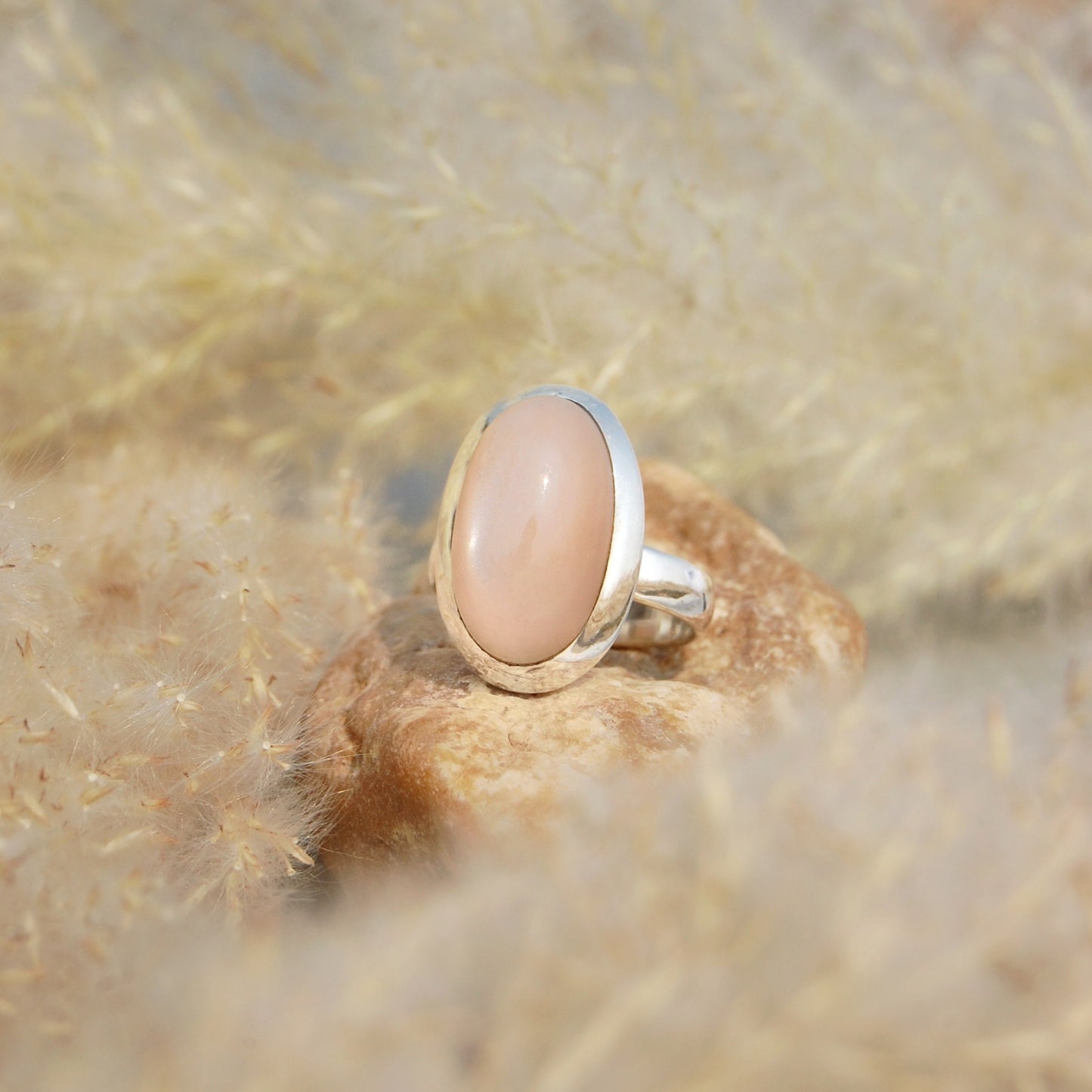 Grey Moonstone Ring