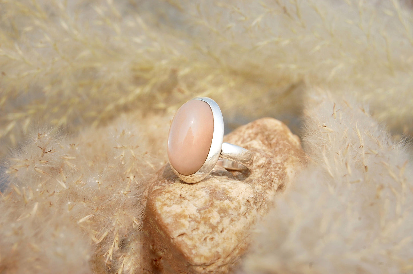 Grey Moonstone Ring