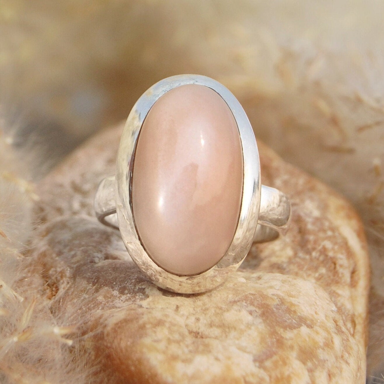 Grey Moonstone Ring