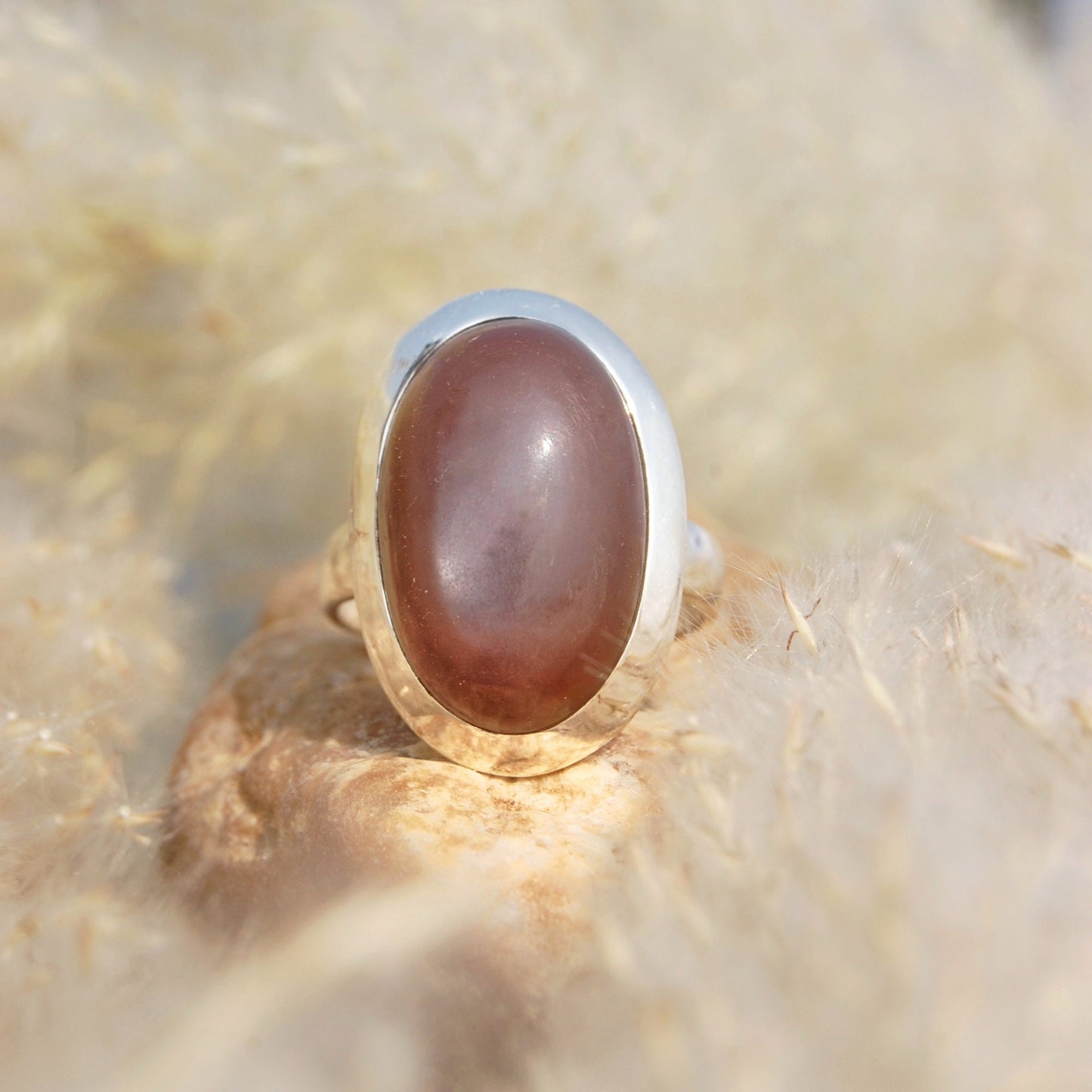 Grey Moonstone Ring