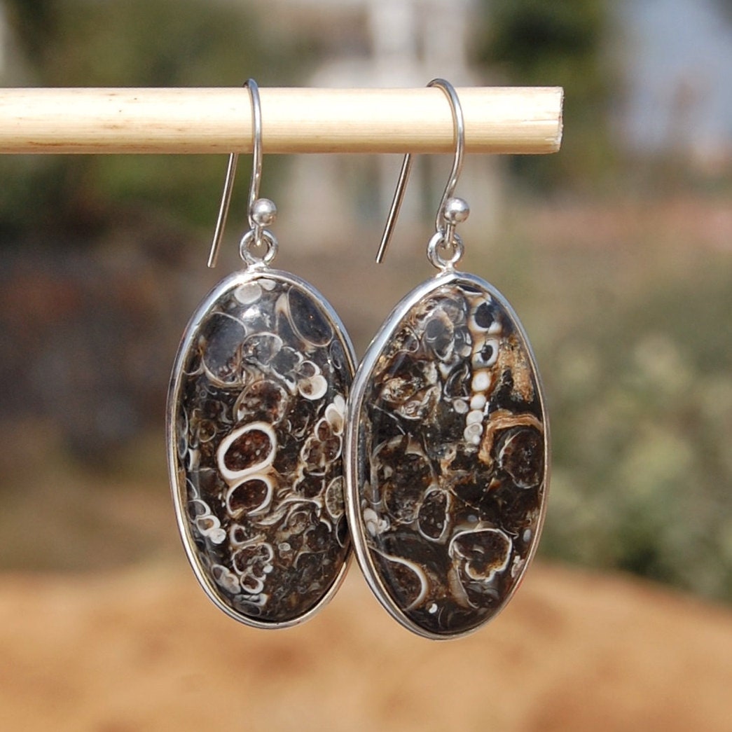 Turtle Jasper Statement Earrings