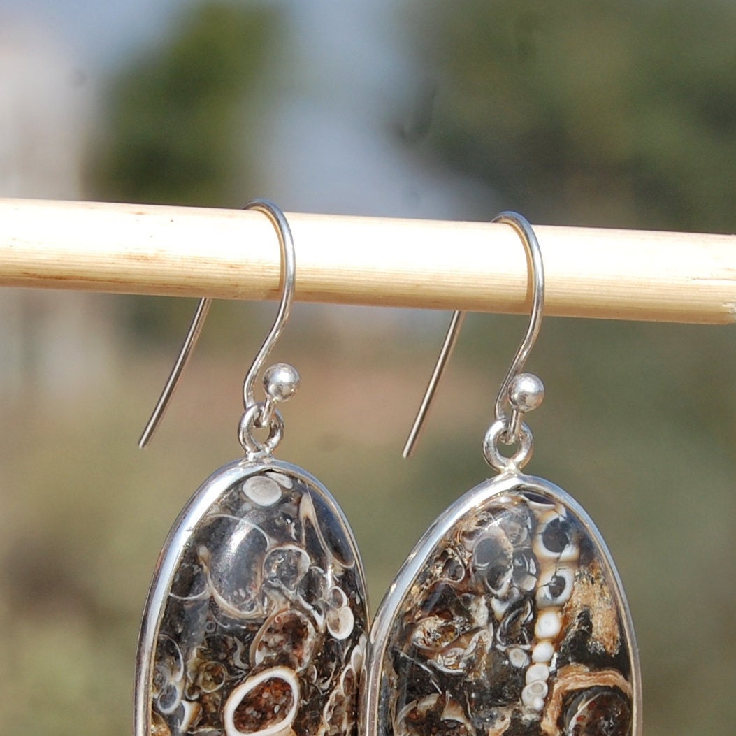 Turtle Jasper Statement Earrings