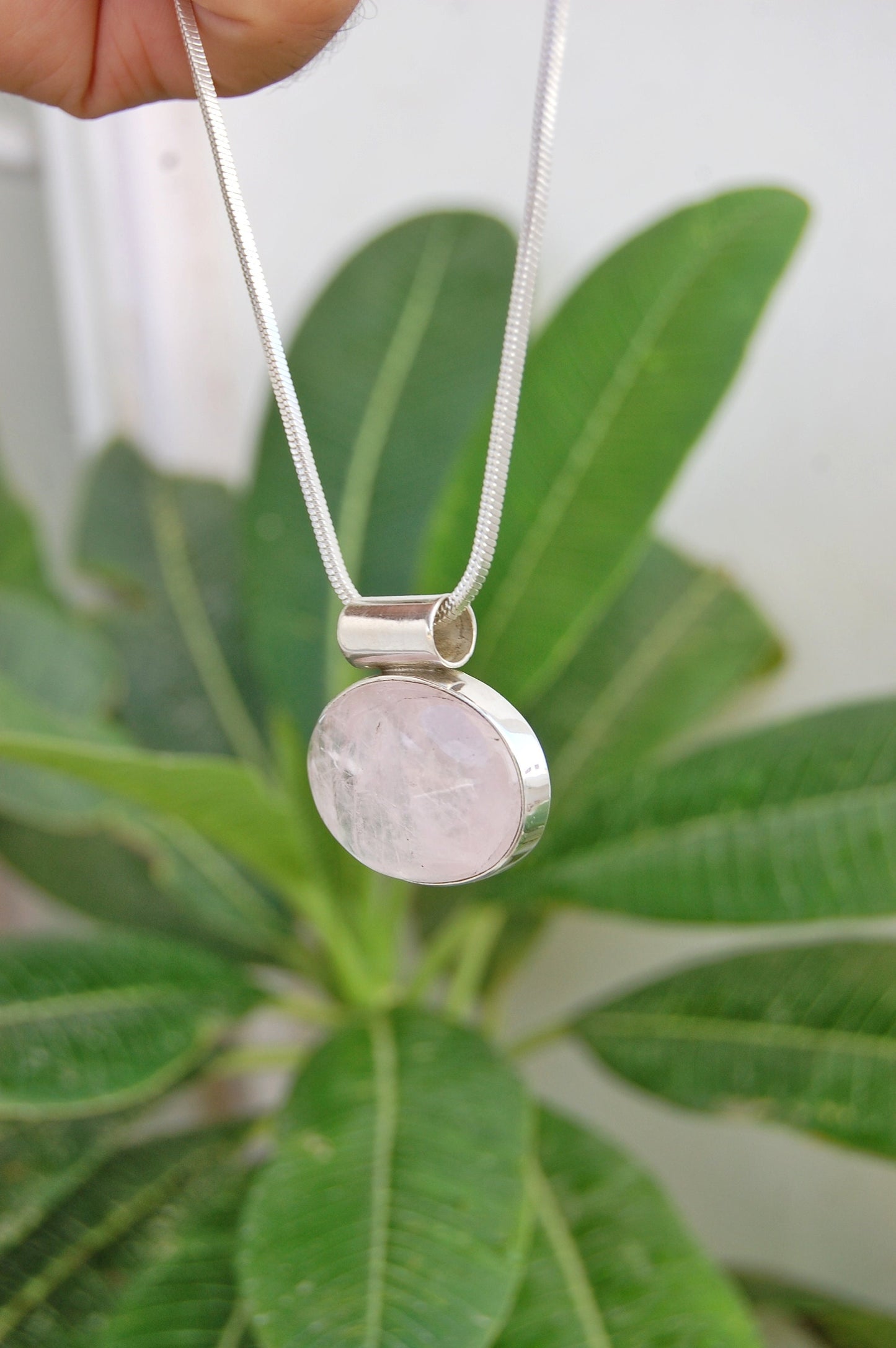 Rose Quartz Statement Pendant