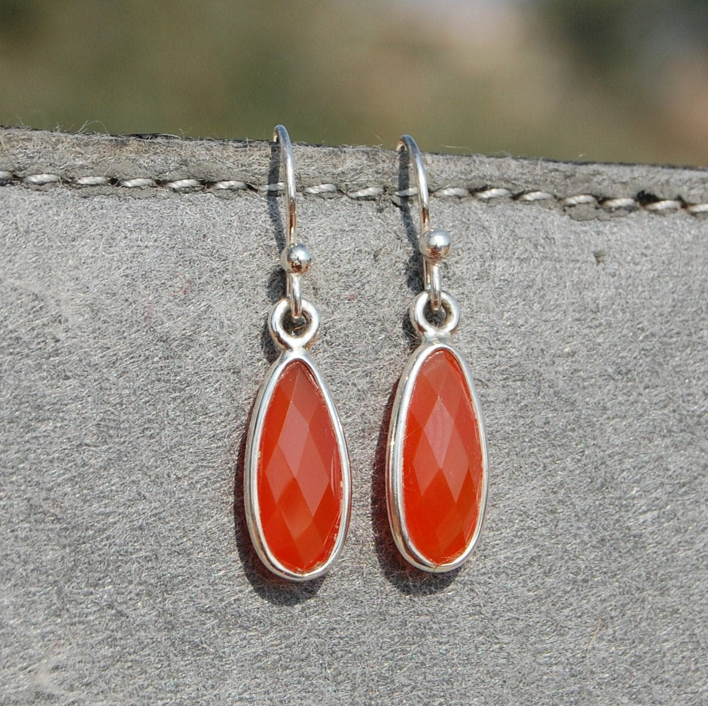 Carnelian Drop Earrings