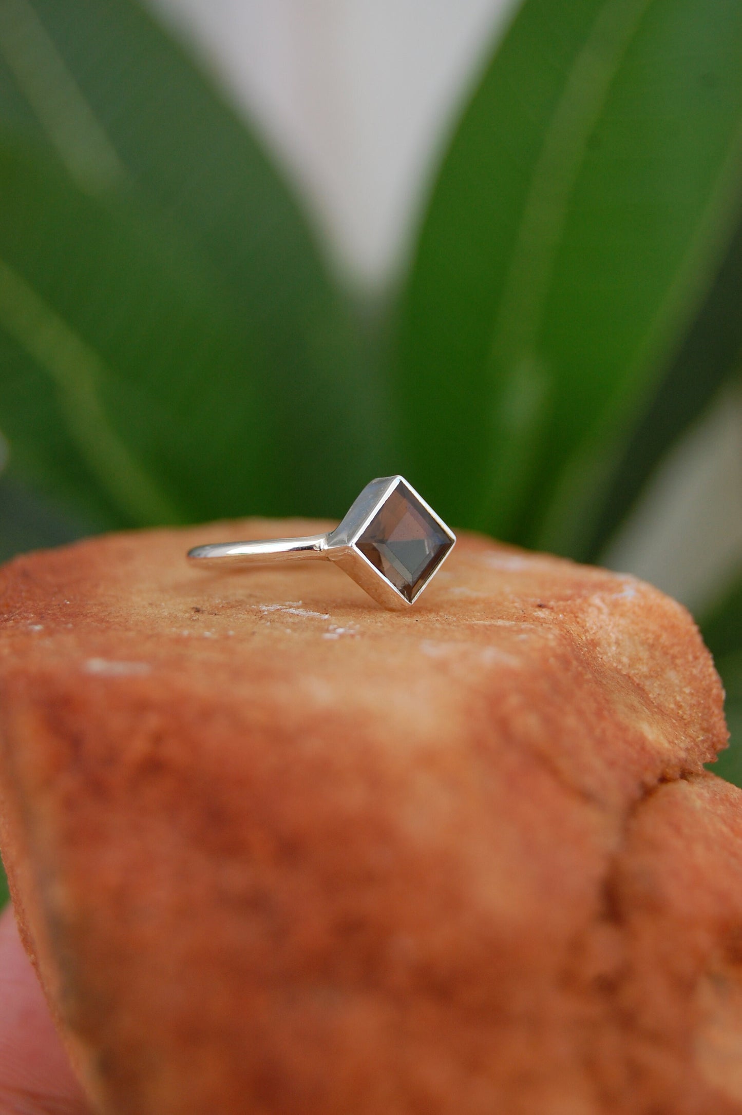 Smoky Quartz Dainty Ring