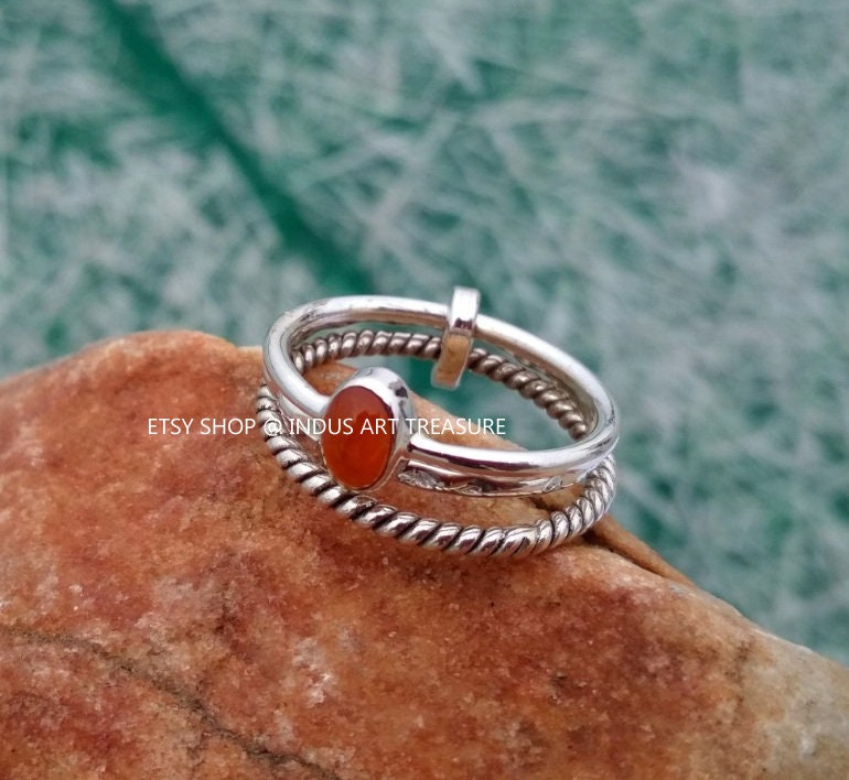 Carnelian Stacking Ring Set