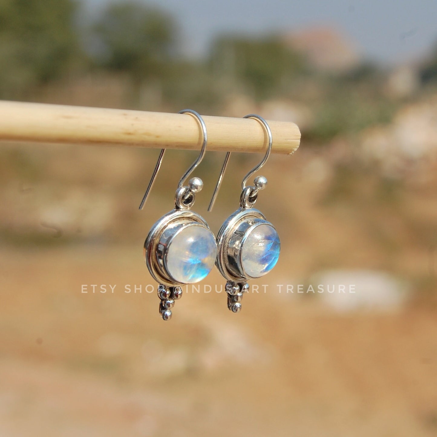 Rainbow Moonstone Earrings