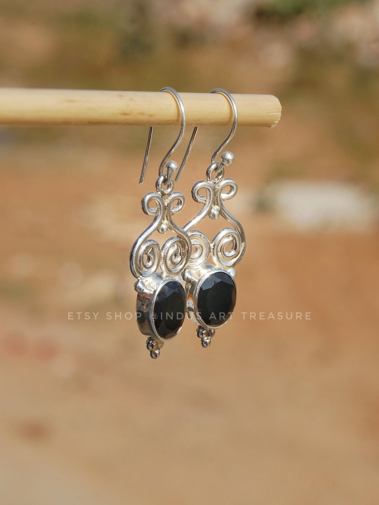 Black Onyx Boho Earrings