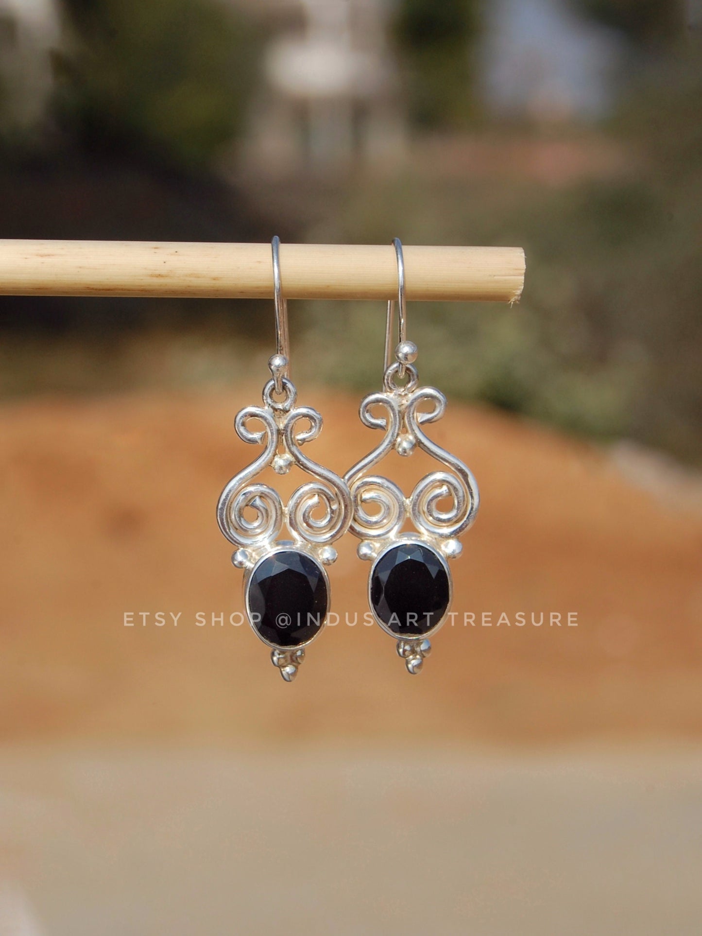Black Onyx Boho Earrings