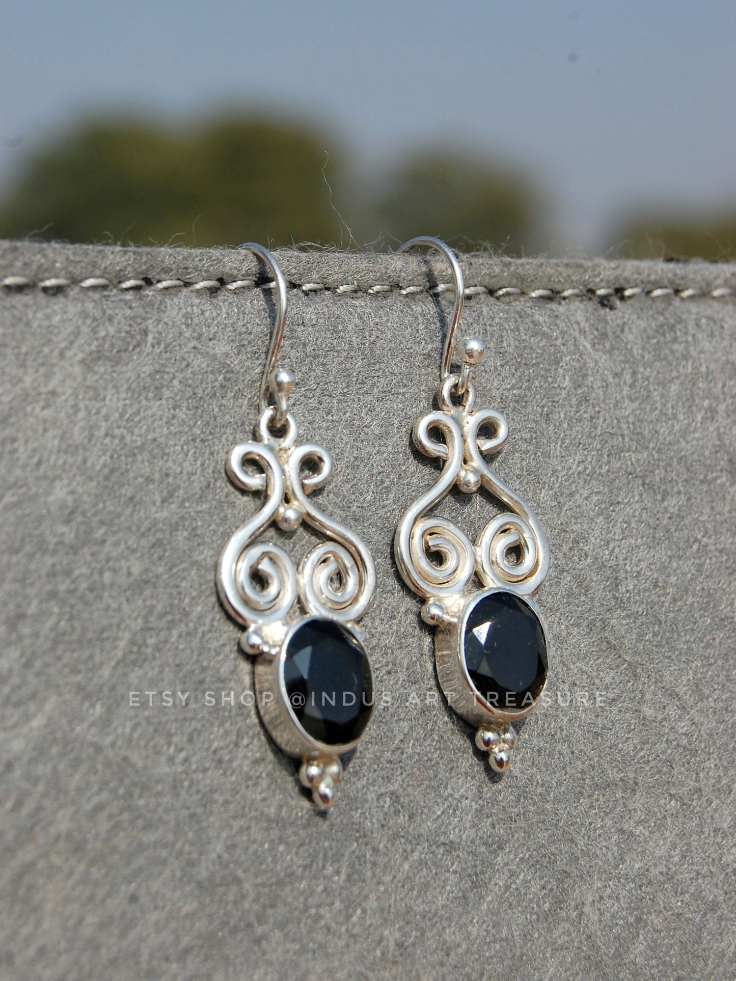 Black Onyx Boho Earrings