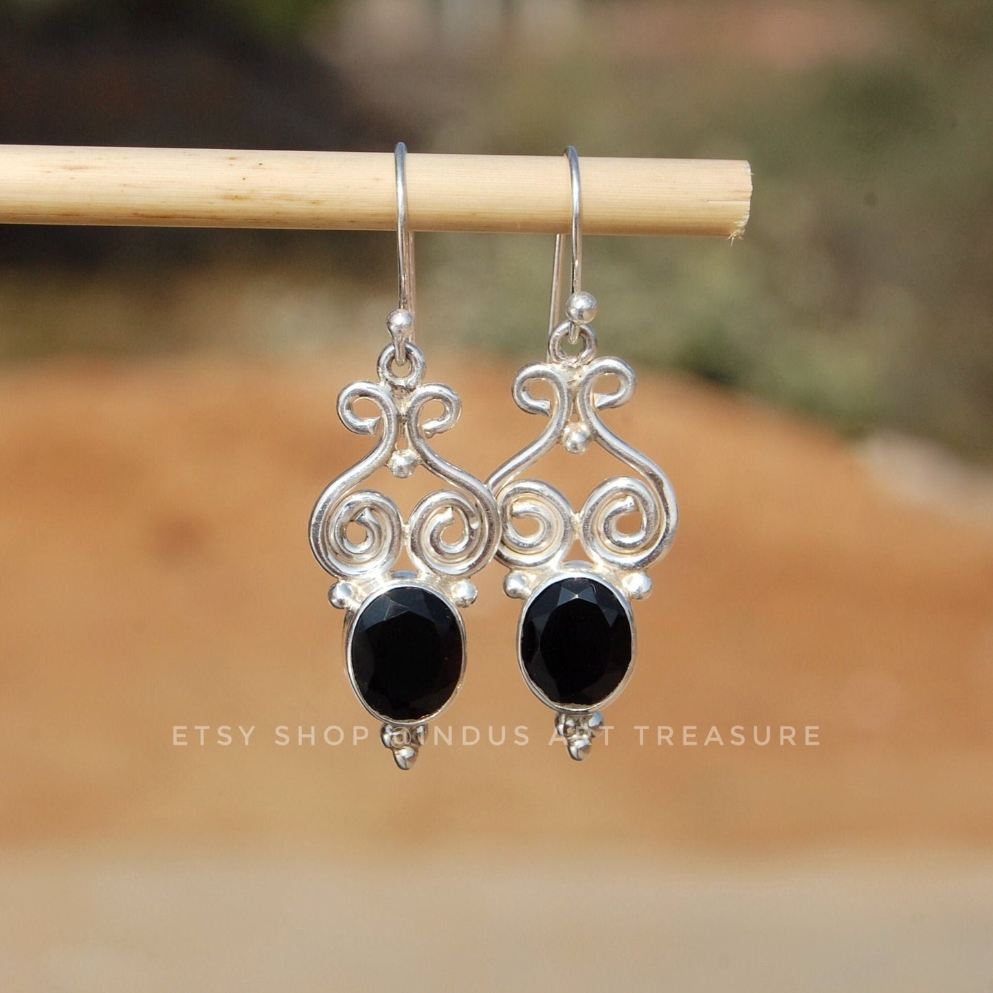 Black Onyx Boho Earrings