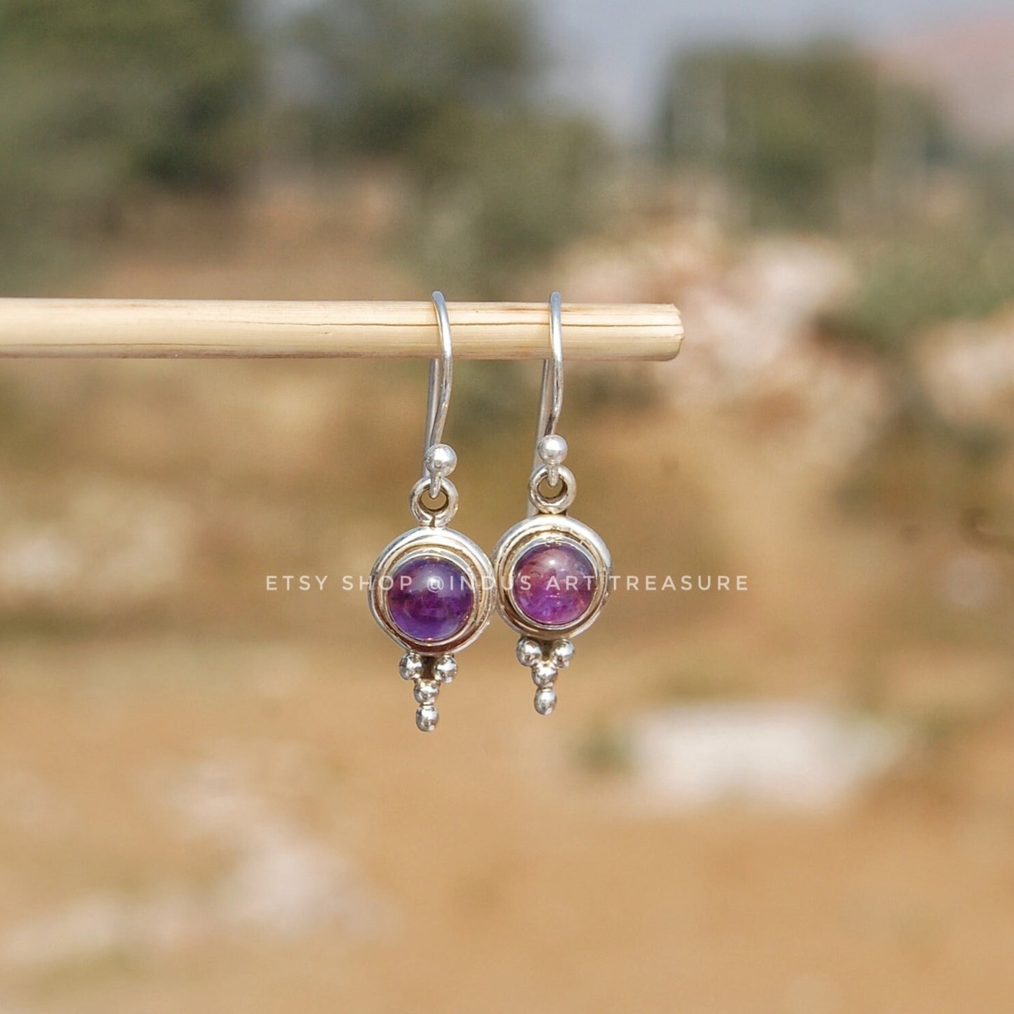 Amethyst Boho Earrings