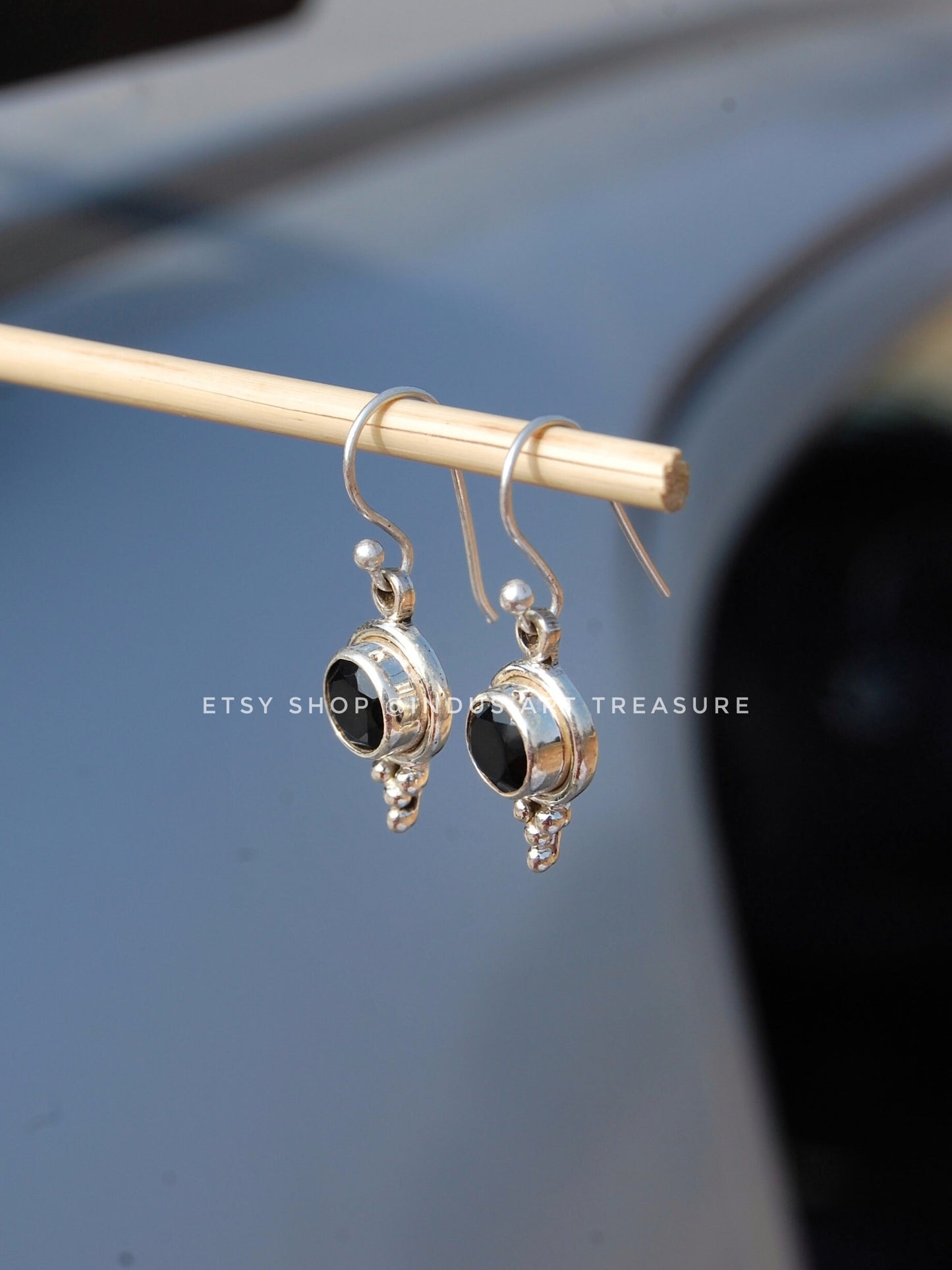 Black Onyx Boho Drop Earrings