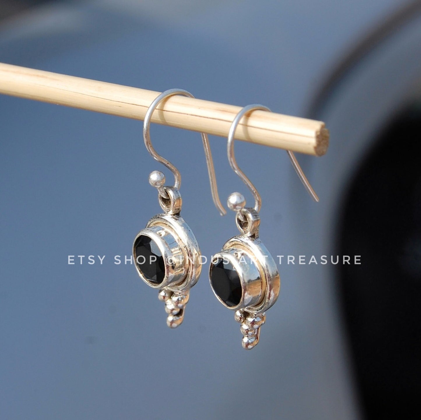 Black Onyx Boho Drop Earrings