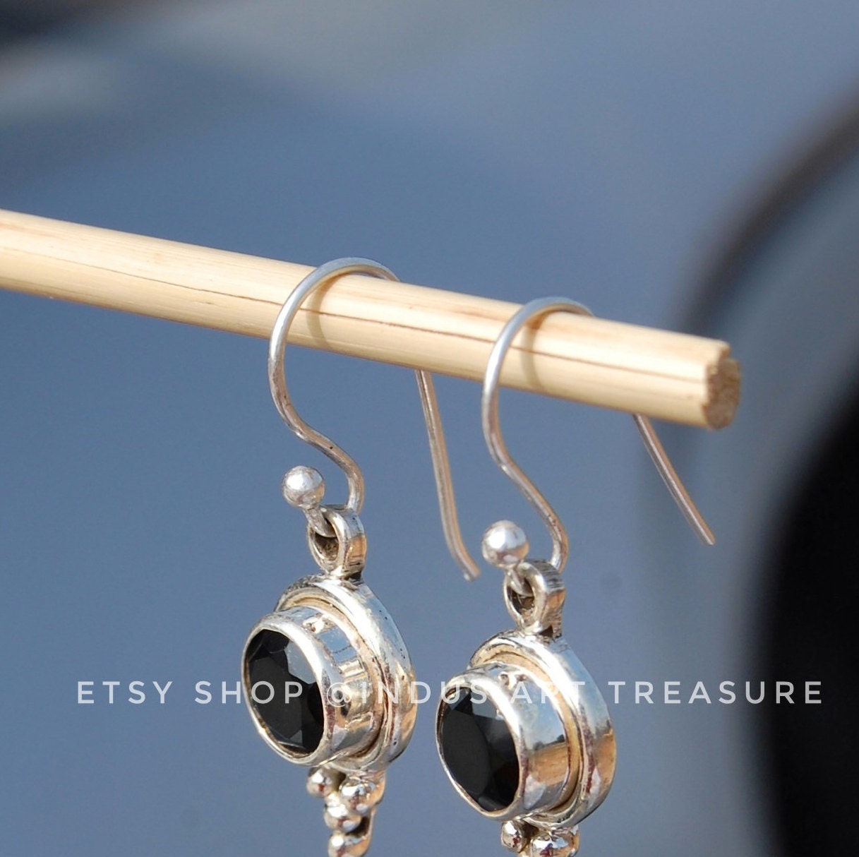 Black Onyx Boho Drop Earrings