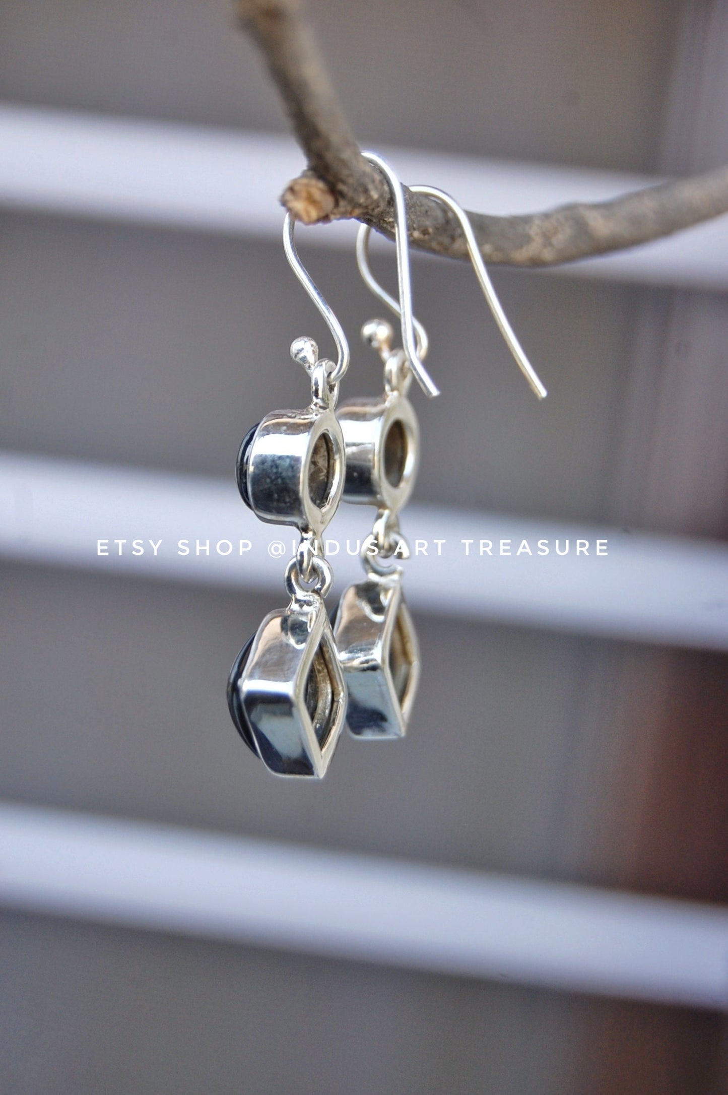 Black Onyx Dangle Earrings
