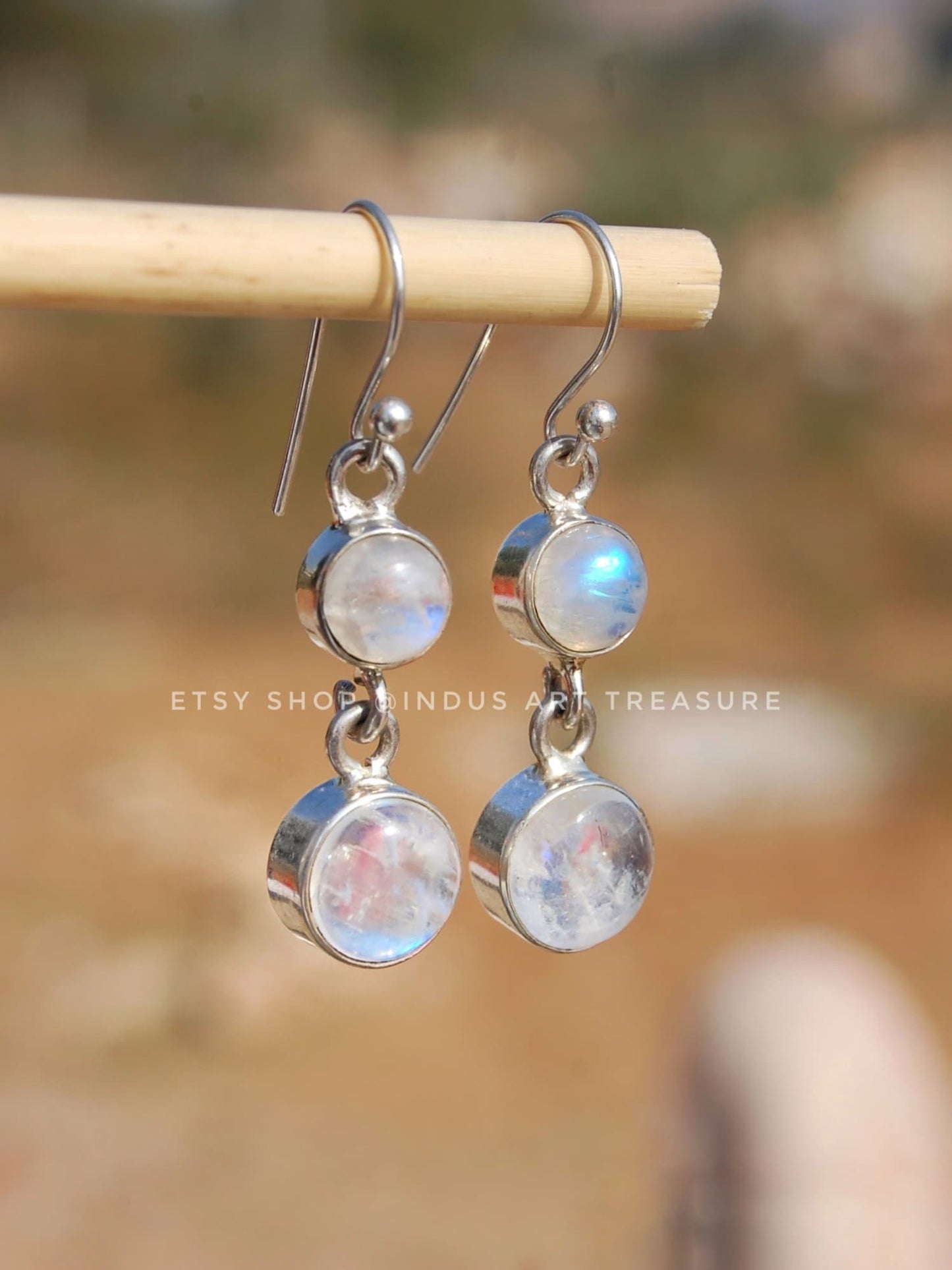 Moonstone Dangle Earrings