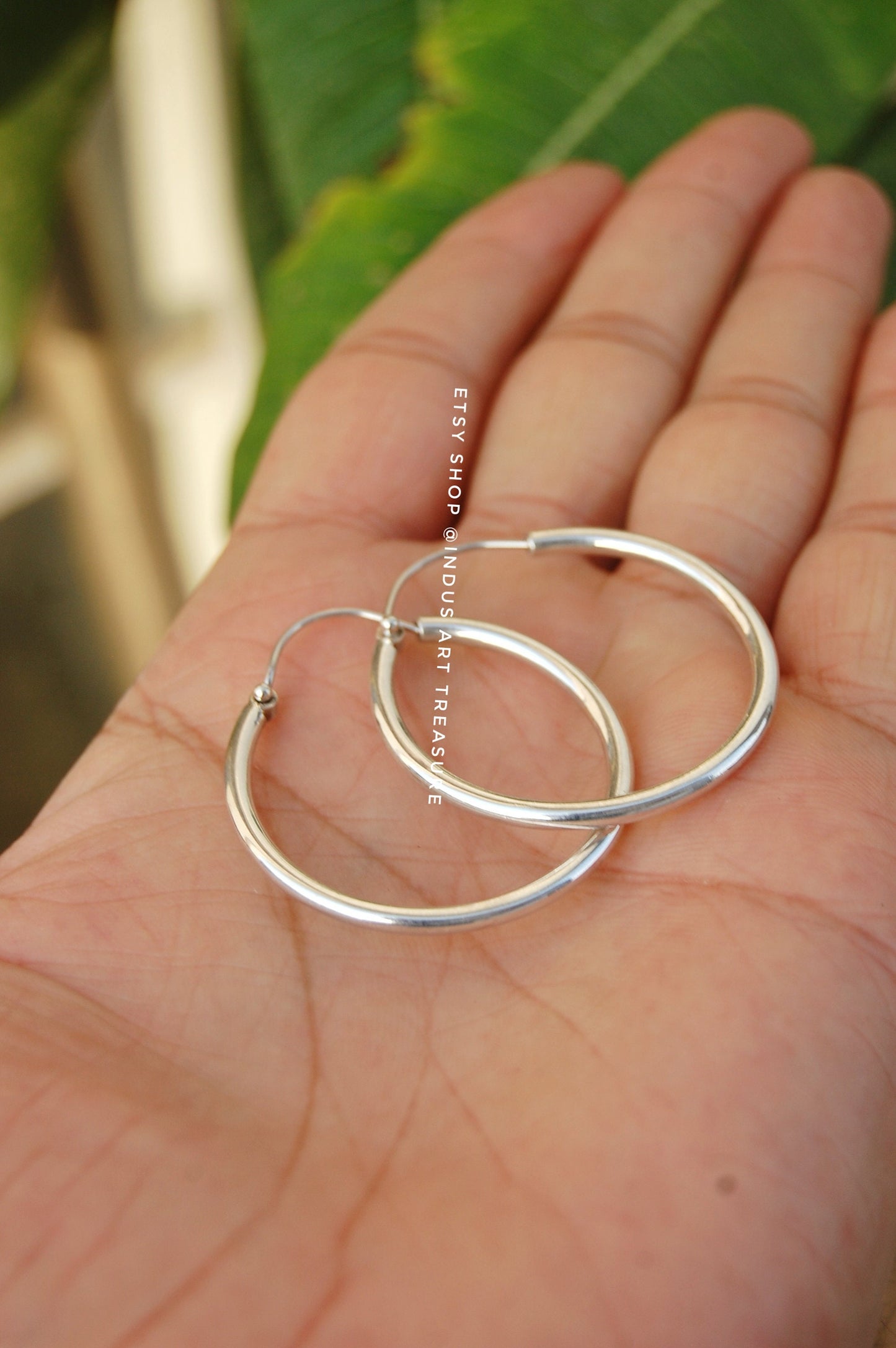 Silver Hoop Earrings