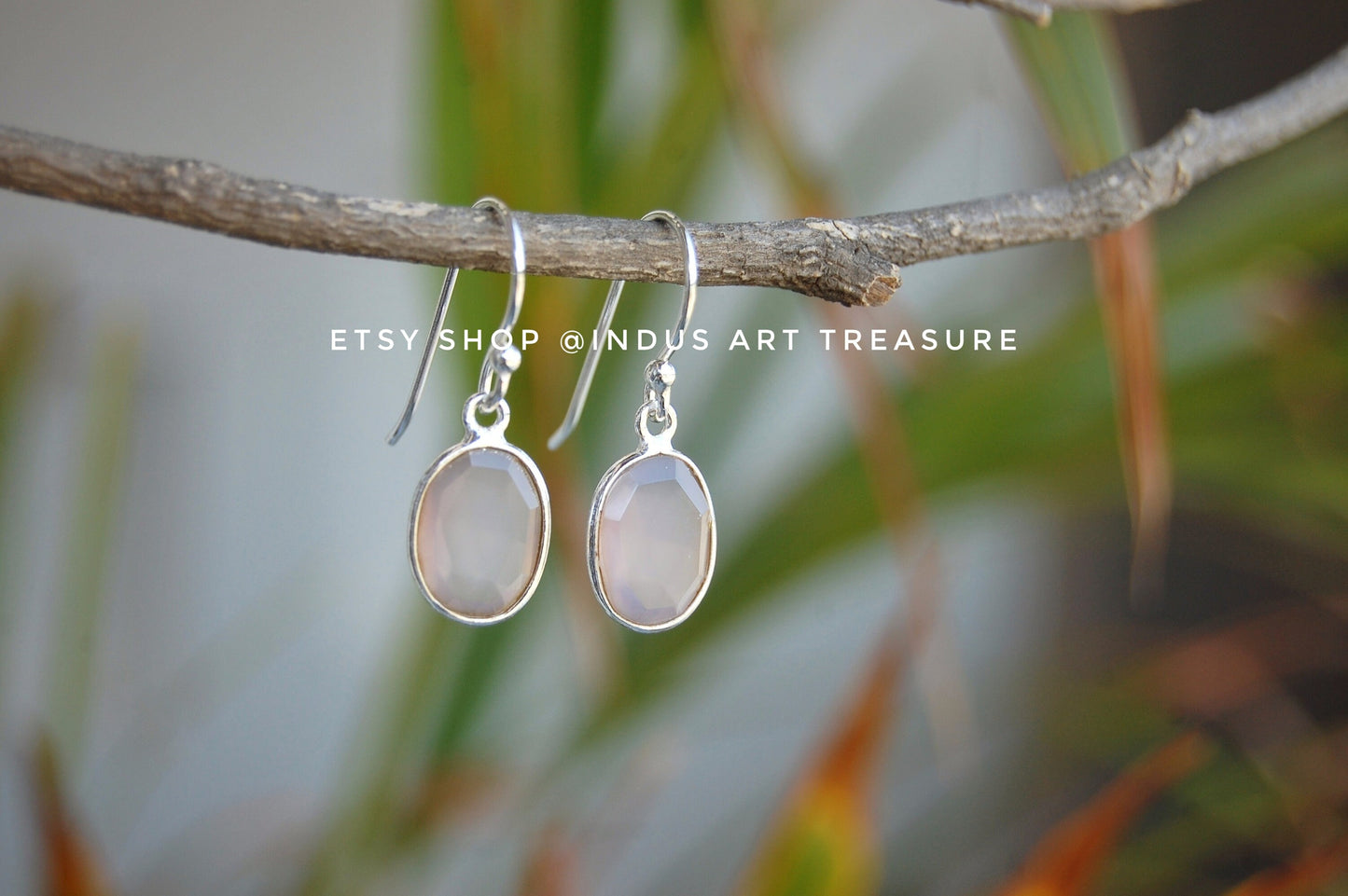Pink Chalcedony Earrings