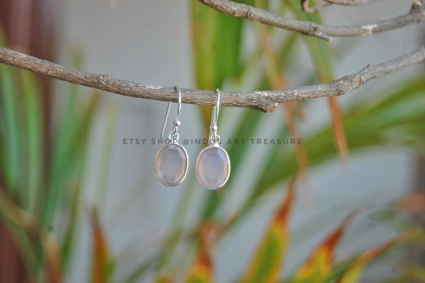 Pink Chalcedony Earrings