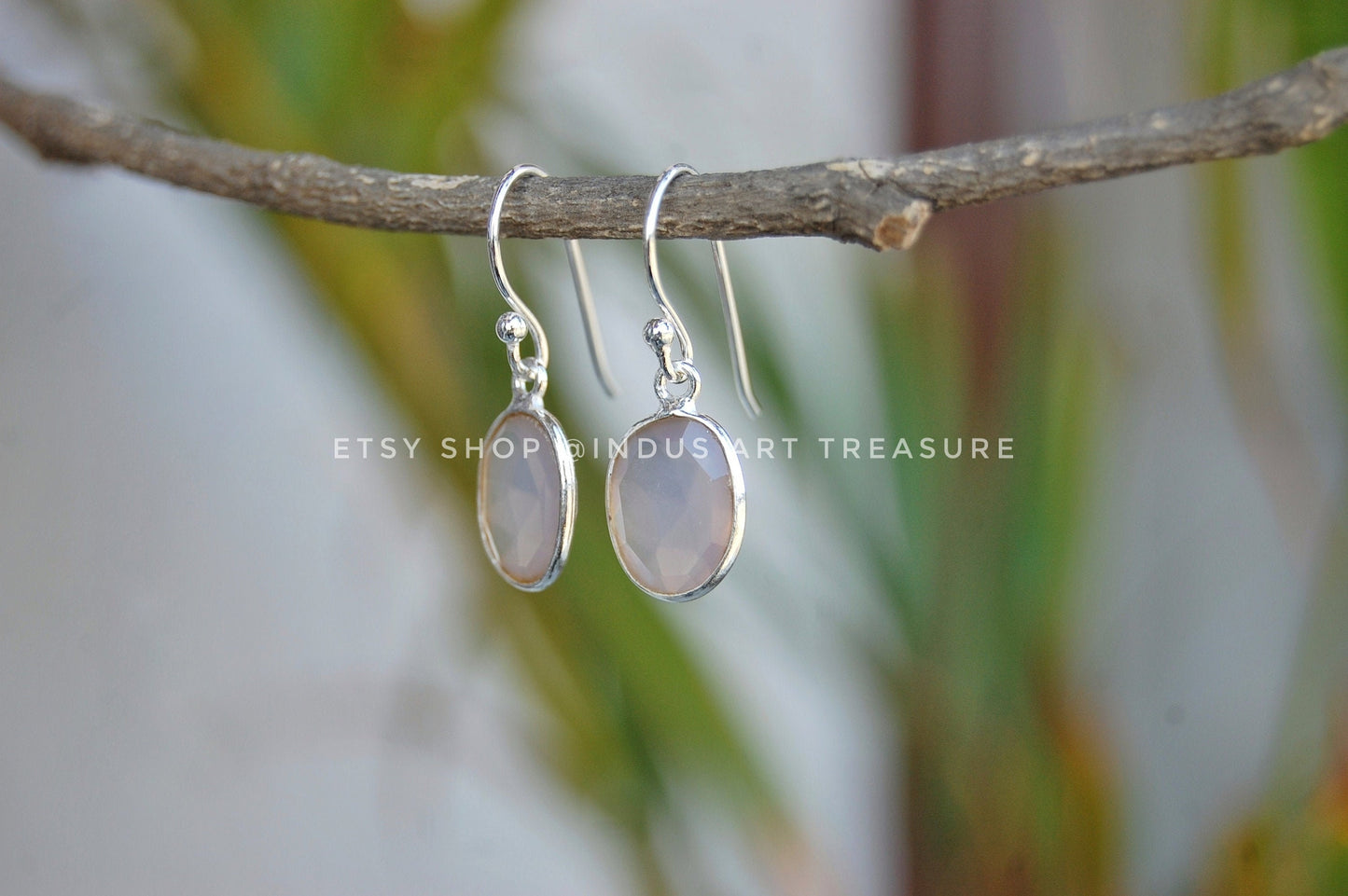 Pink Chalcedony Earrings