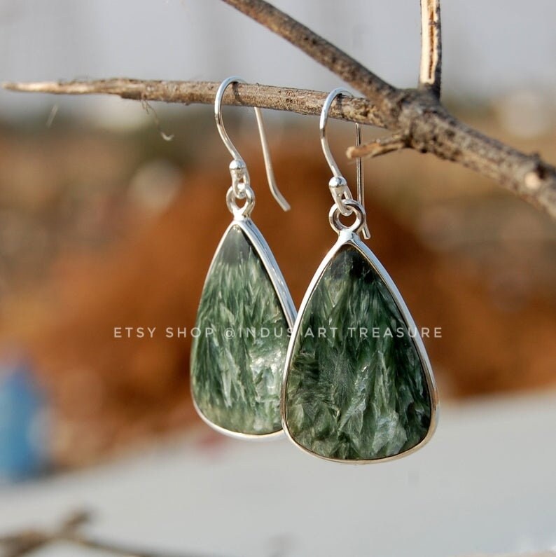 Pretty Seraphinite Drop Earrings