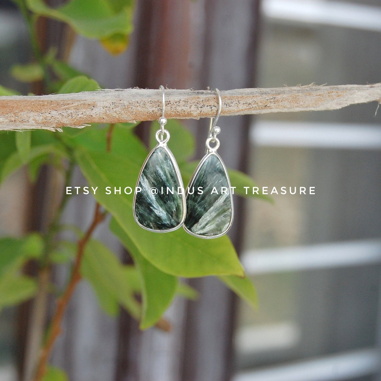 Pretty Seraphinite Drop Earrings