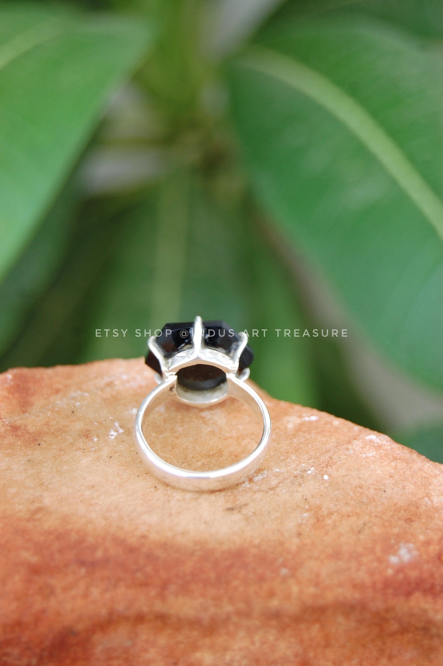 Black Onyx Prong Setting Ring