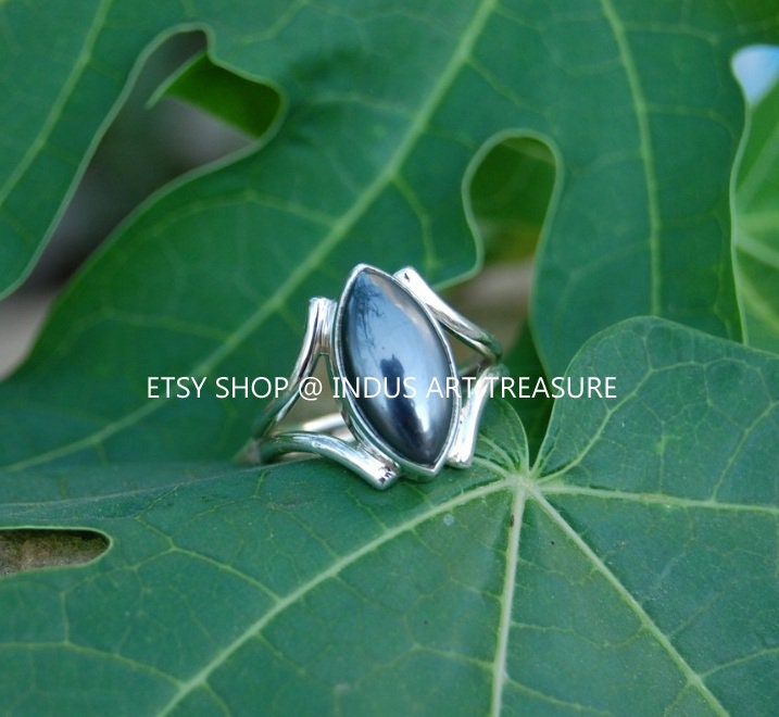 Hematite Marquise Ring
