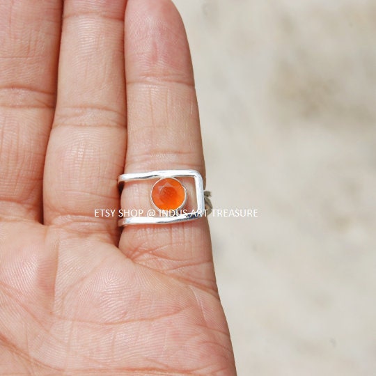 Orange Carnelian Ring