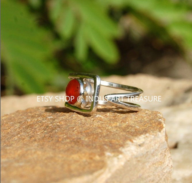 Orange Carnelian Ring